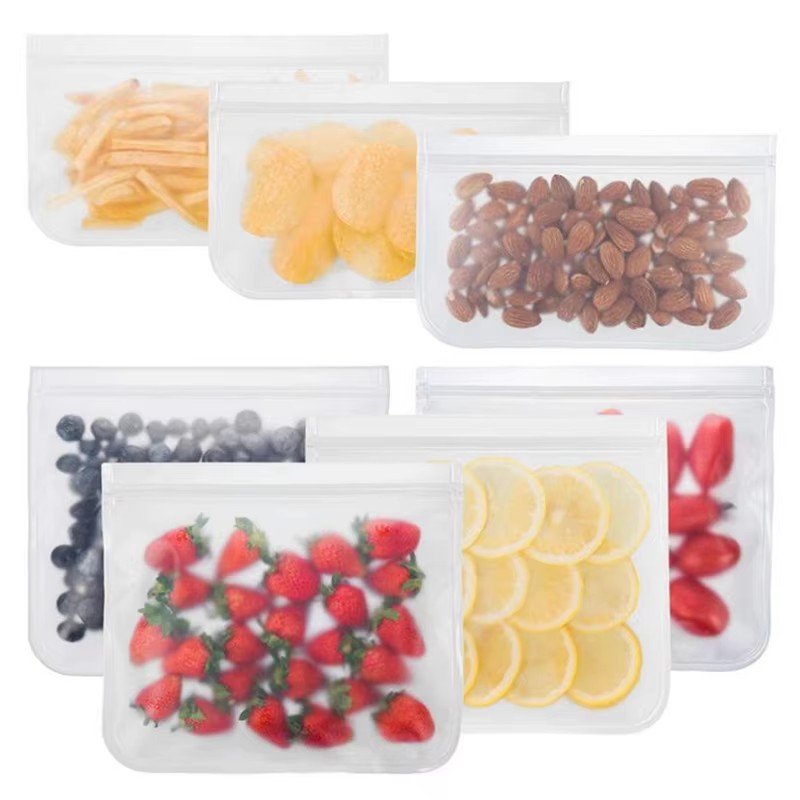 Food Storage Zip Bags - Contenedores de silicona para almacenamiento de