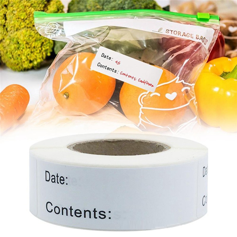 Food Storage Label - Etiqueta autoadhesiva extraíble para almacenamiento de