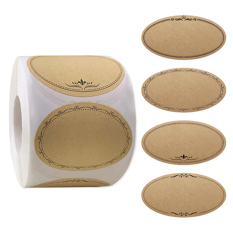 Food Storage Label - 250 pegatinas/rollo de papel Kraft de
