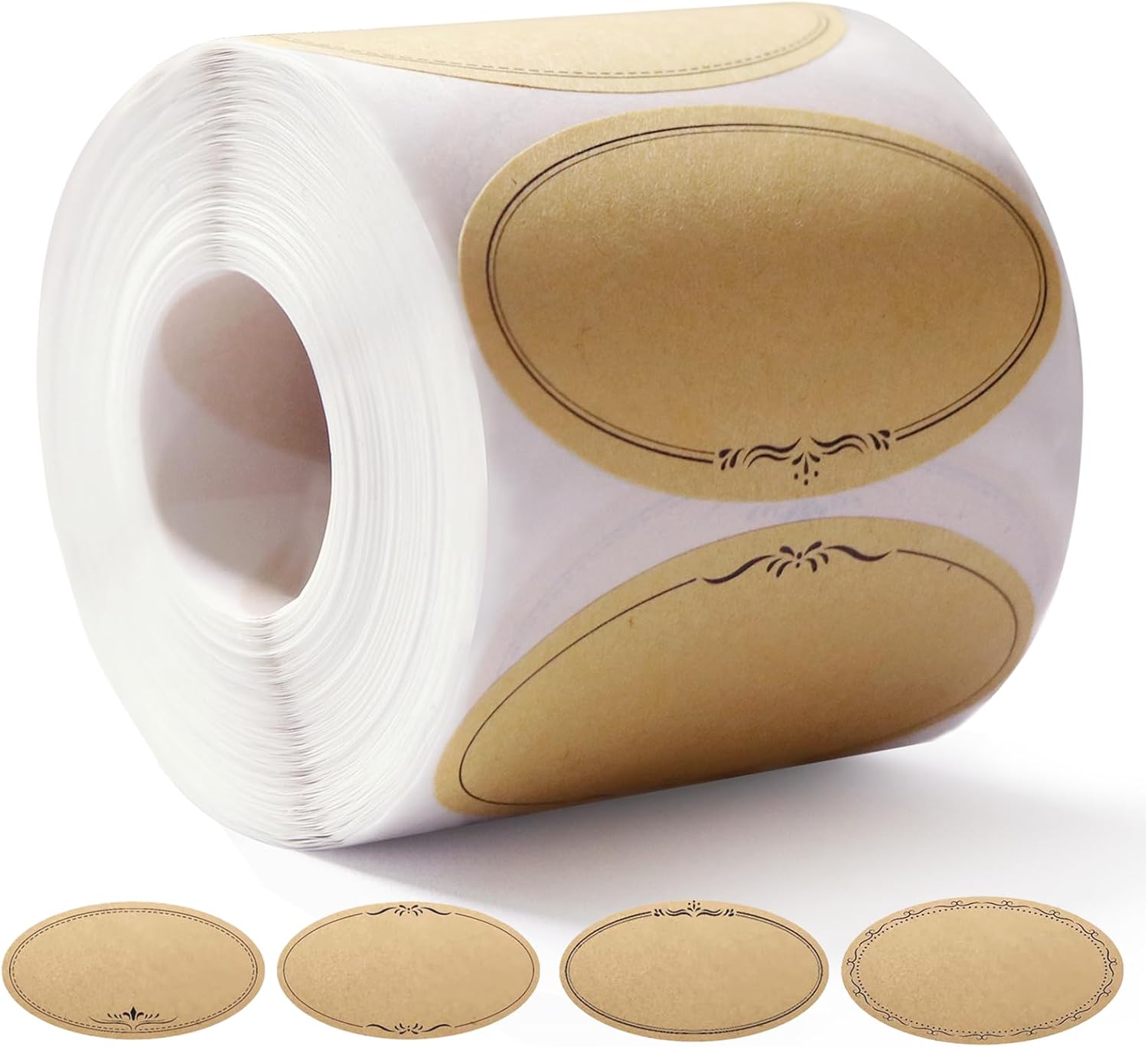 Food Storage Jar Labels - 500 etiquetas para tarros Mason, ovaladas