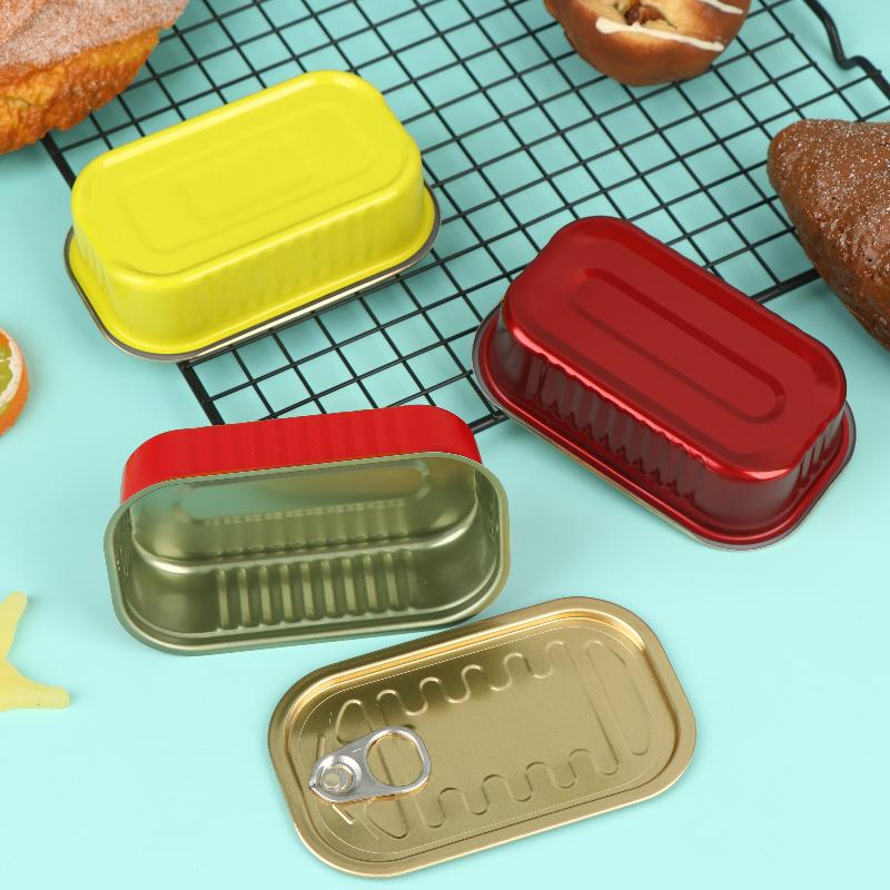 Food Storage Boxes - Caja de almacenamiento rectangular de metal