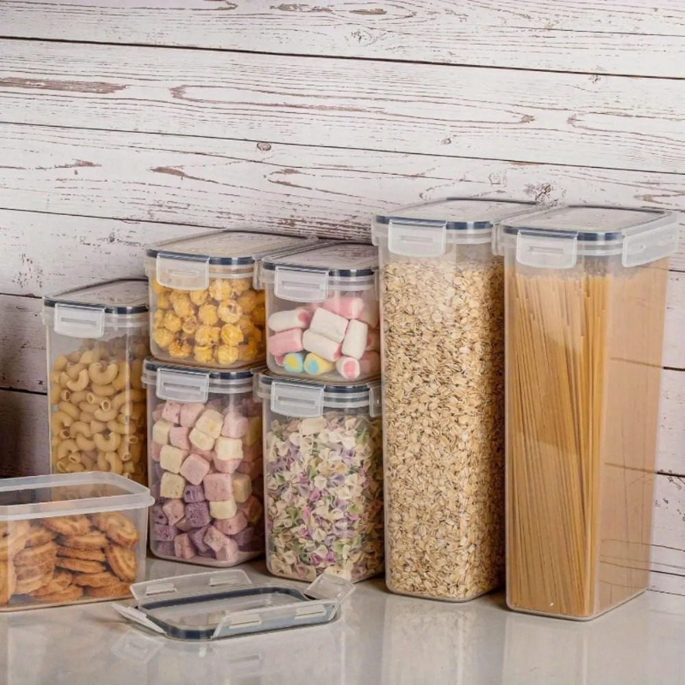 Food Storage Jar Labels - Juego de 8 Recipientes Herméticos para