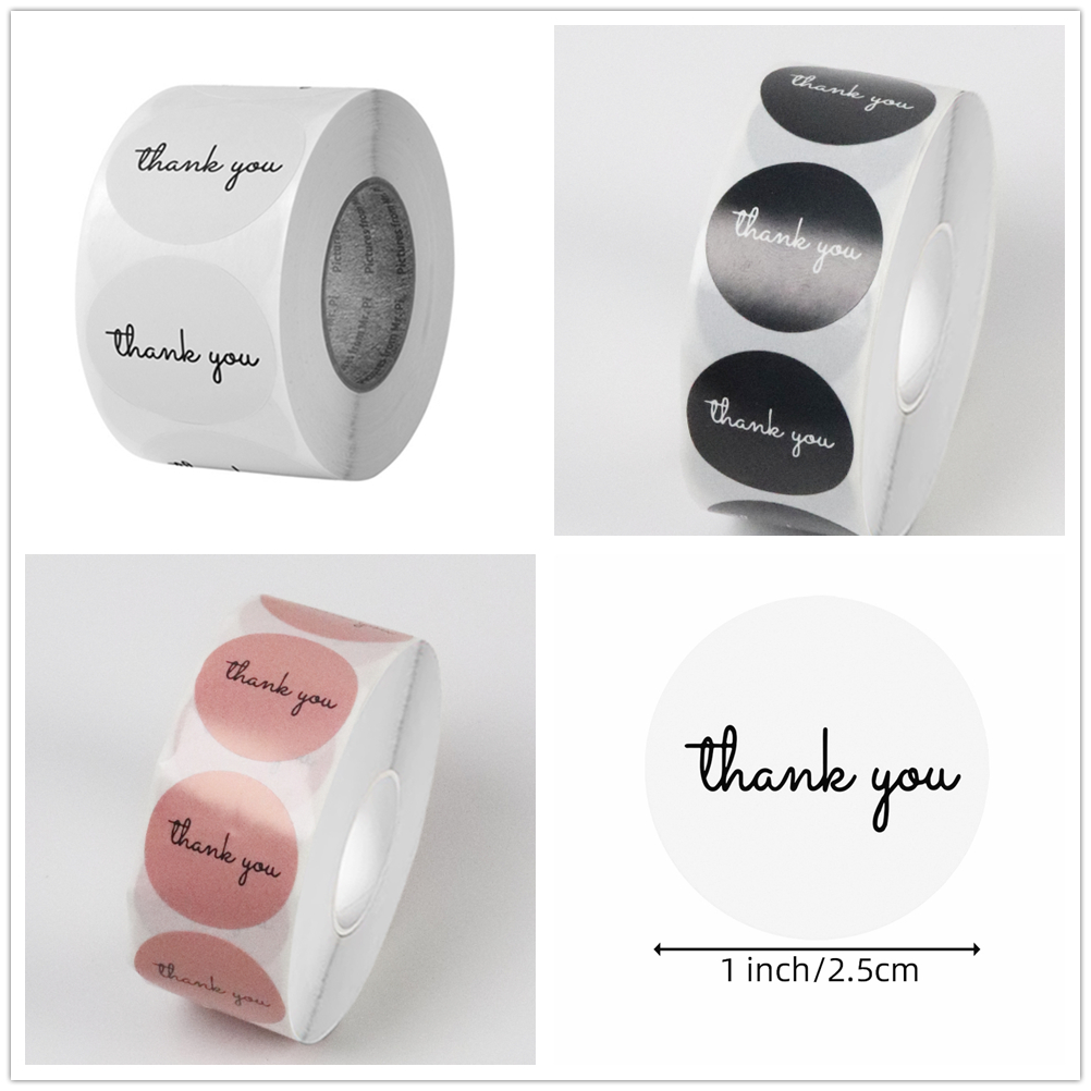 Food Storage Label - Rollo de 500 pegatinas de agradecimiento,
