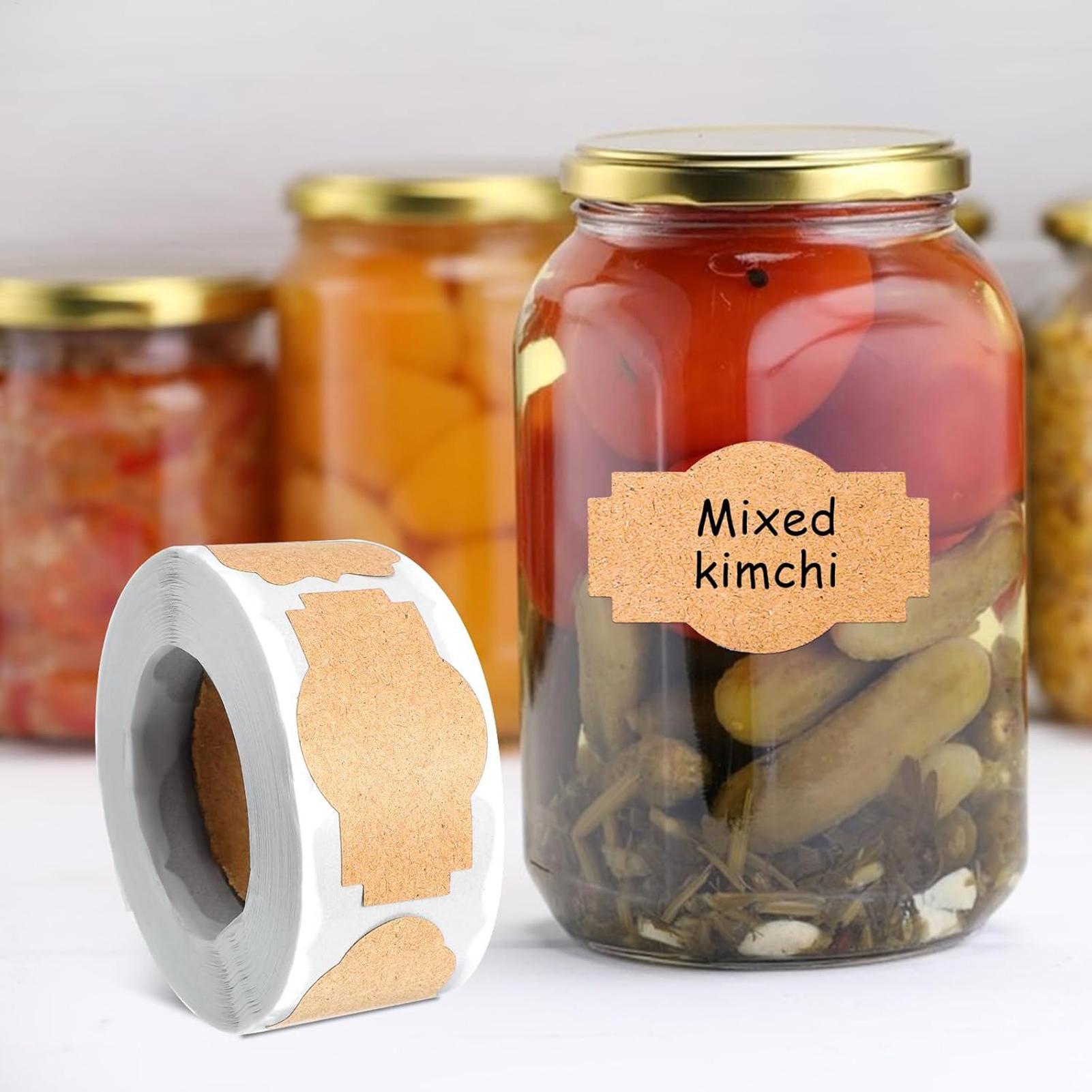 Food Storage Jar Labels - 300 Uds. Etiquetas adhesivas para tarros,