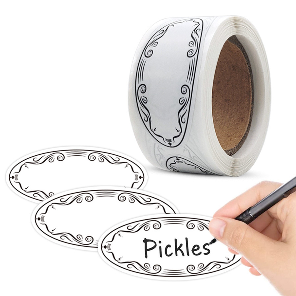 Food Storage Jar Labels - Etiquetas ovaladas de piezas para enlatar,