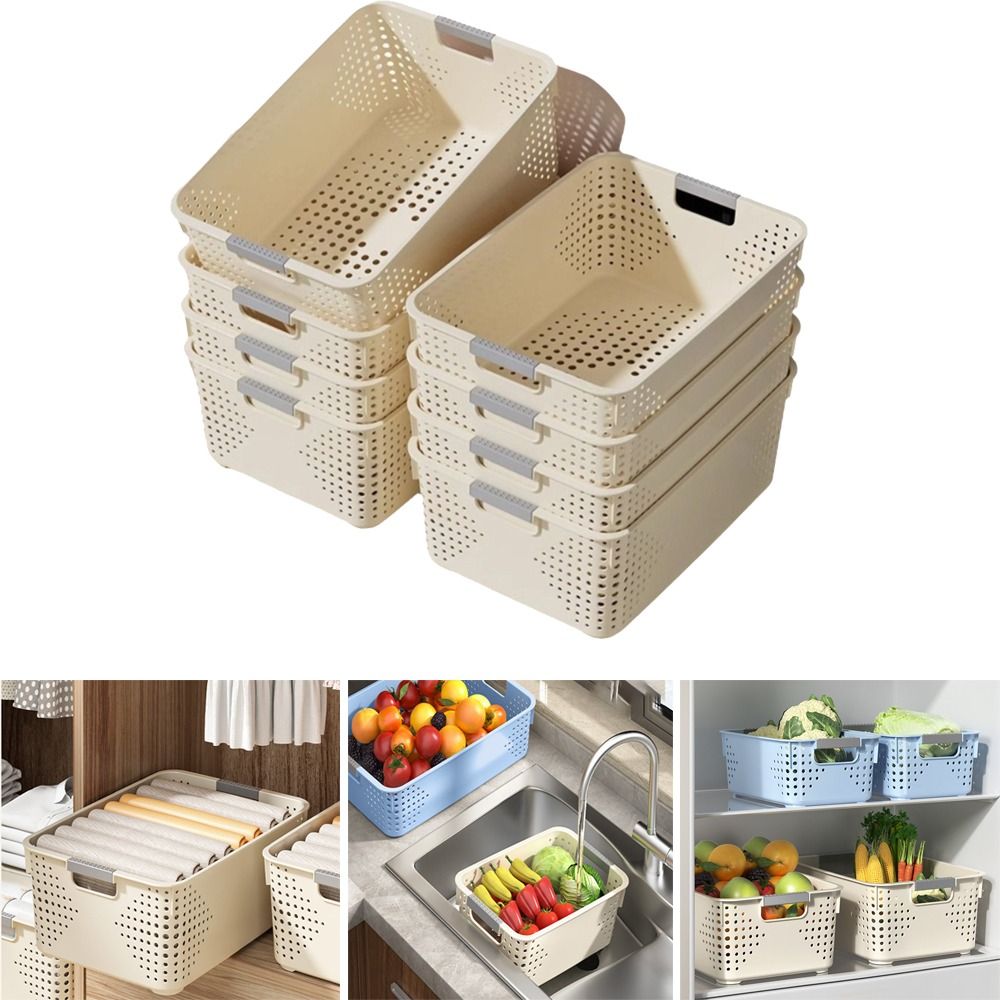 Food Storage Without Plastic - Cesta de Almacenamiento de Plástico Resistente,