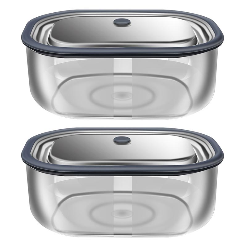 Food Storage Containers B&M - Fiambrera rectangular de vidrio de borosilicato