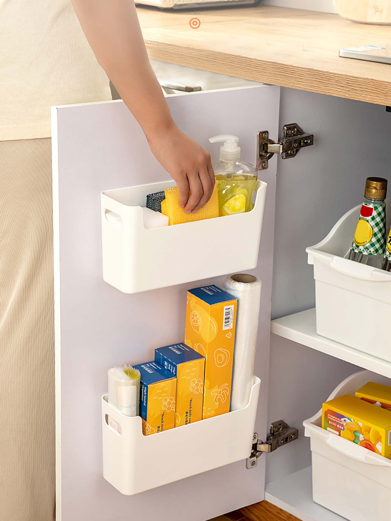 Food Storage Cabinet For Kitchen - Organizador de puerta de armario sin