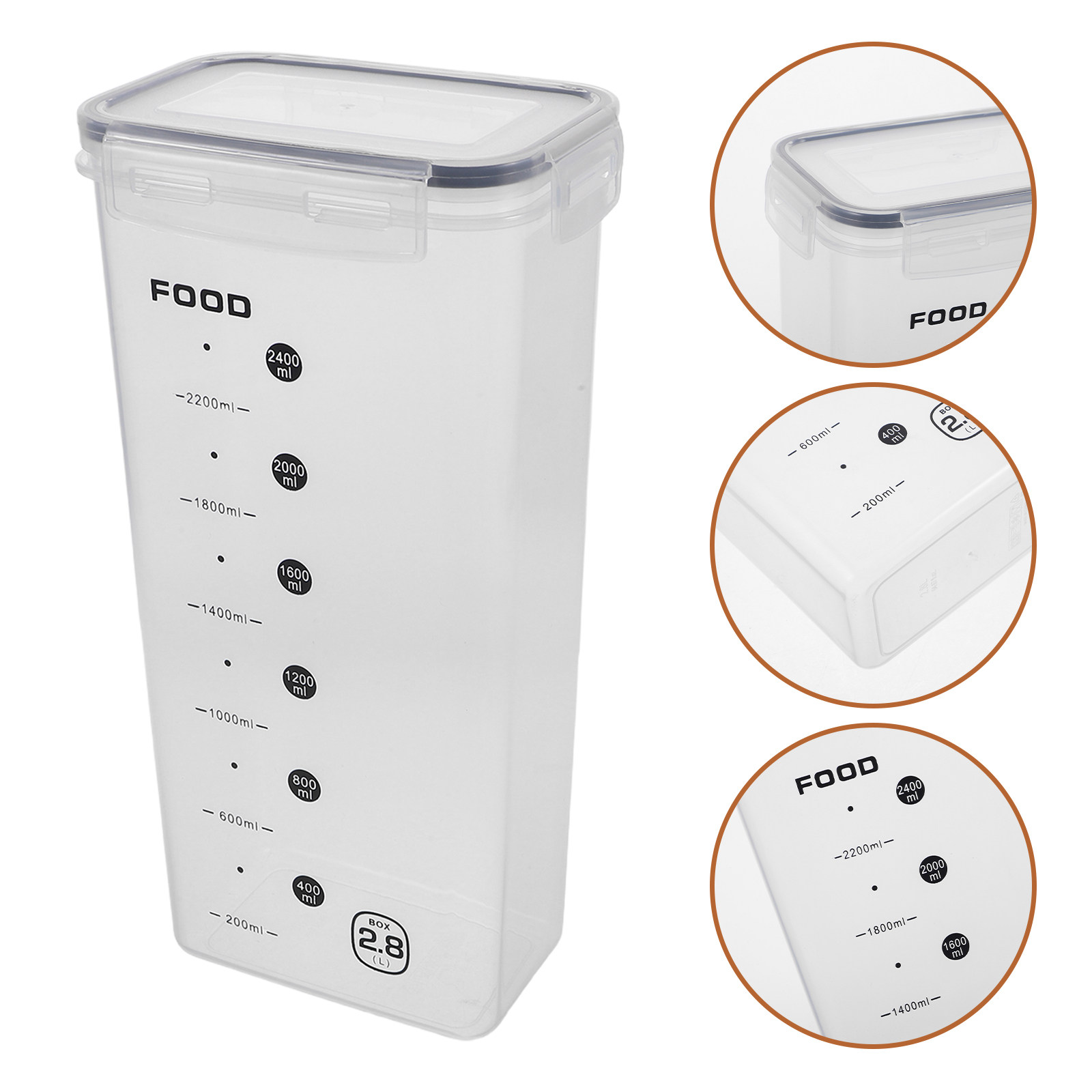 Food Storage Dispenser - 2 Recipientes Transparentes Herméticos para Almacenamiento