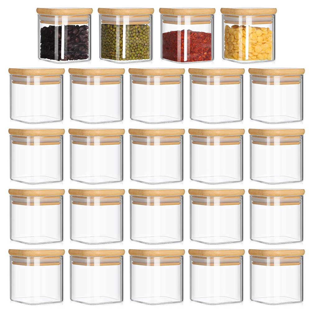 Juego de tarros de vidrio de 4 - Food Storage Jar Labels reseña y precio