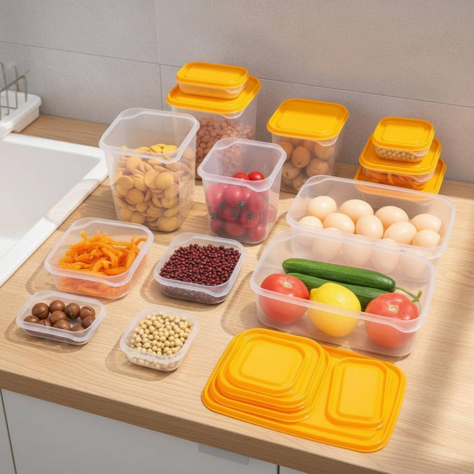 Juego de 17 Recipientes para R - Food Storage Boxes reseña y precio