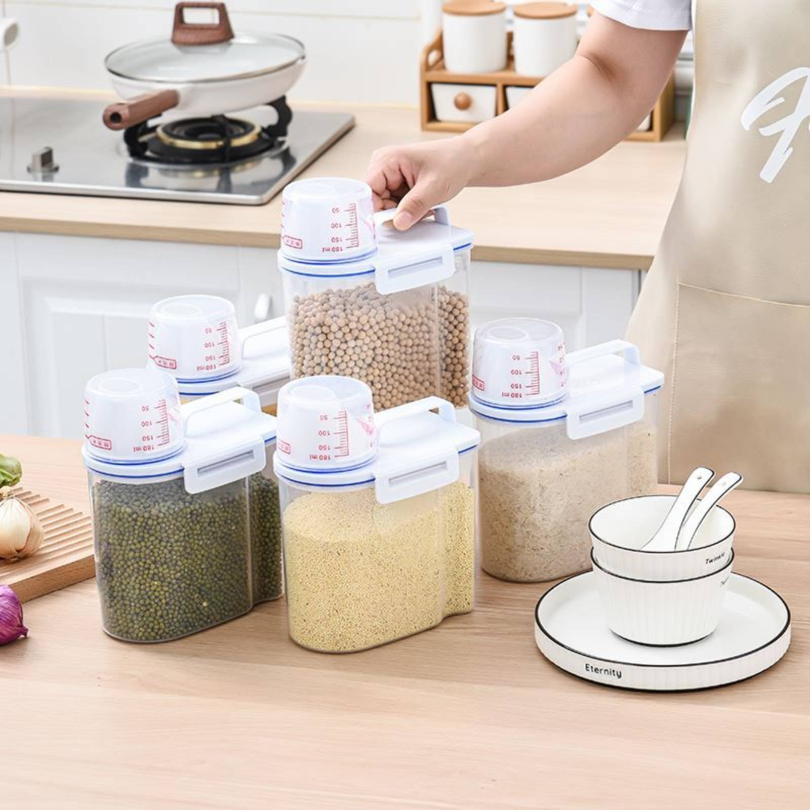 Contenedor de Arroz Seguro con - Food Storage Dispenser reseña y precio