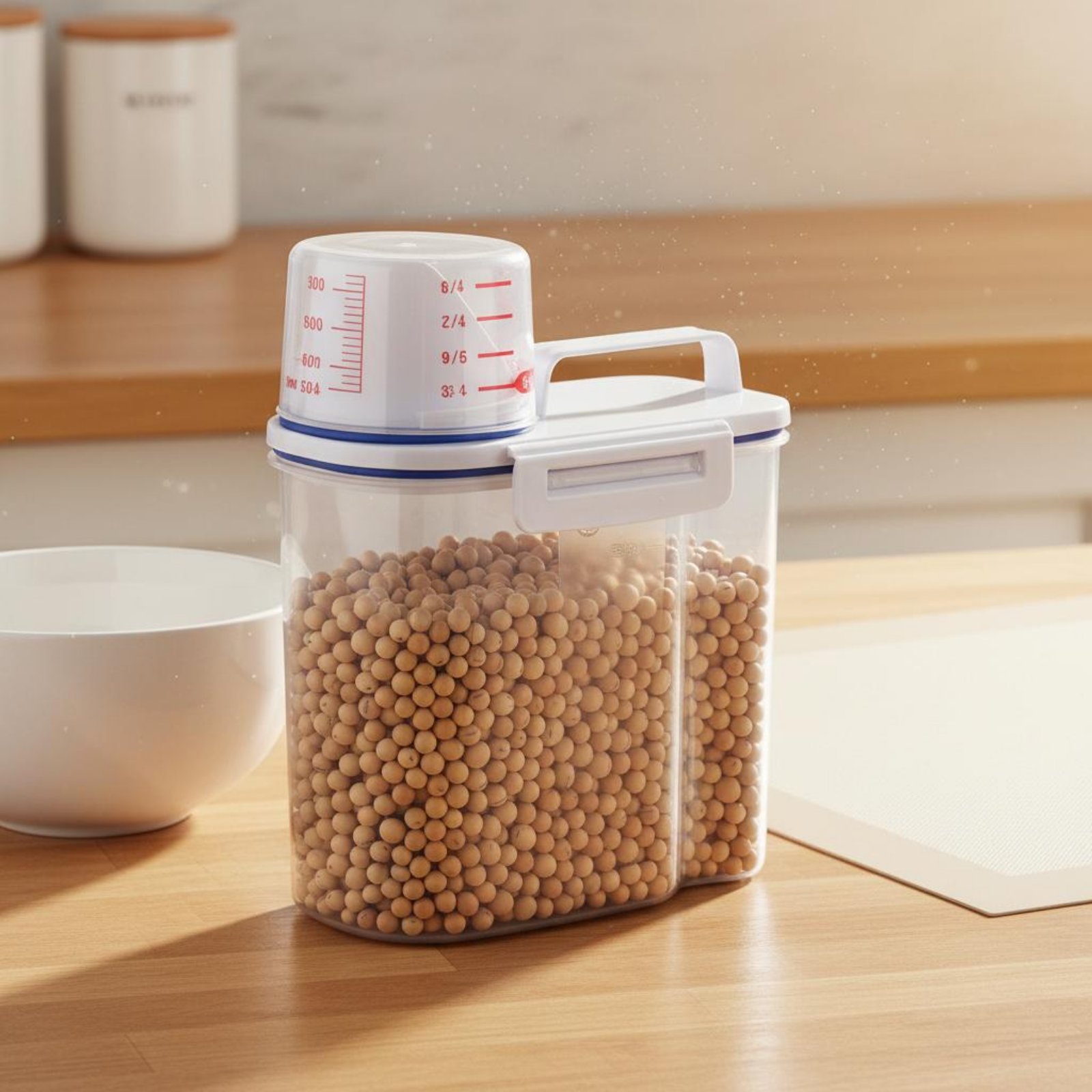 Contenedor de Arroz Seguro con - Food Storage Dispenser reseña y precio