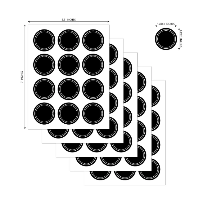 Etiquetas Adhesivas Redondas R - Food Storage Jar Labels reseña y precio