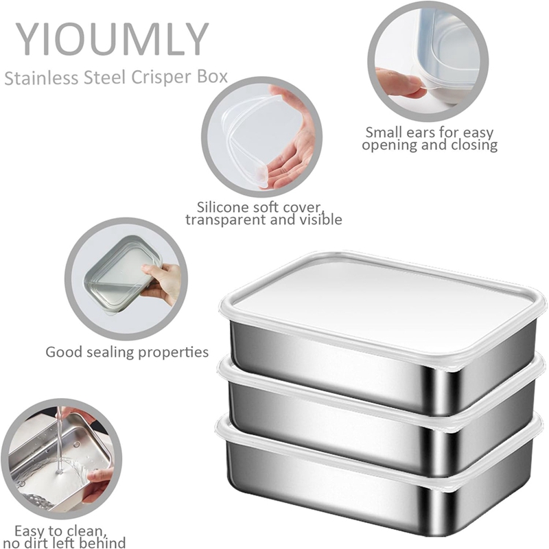Recipientes de Acero Inoxidabl - Food Storage Boxes reseña y precio