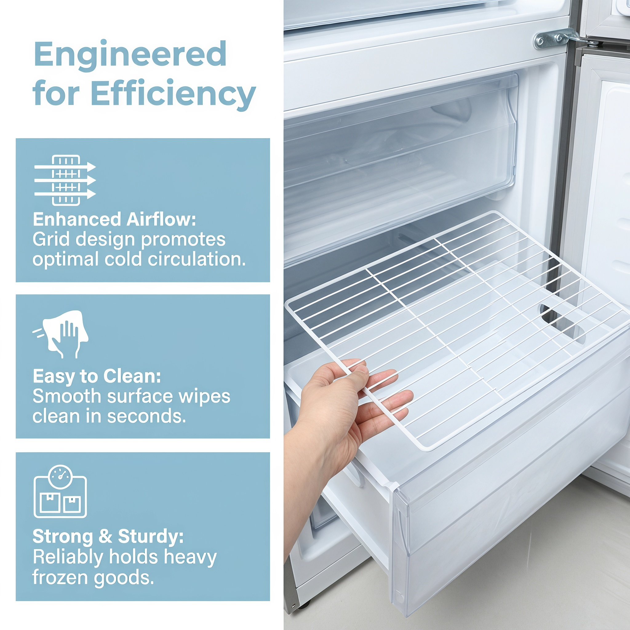 Separadores de rejilla metálic - Food Storage Freezer reseña y precio
