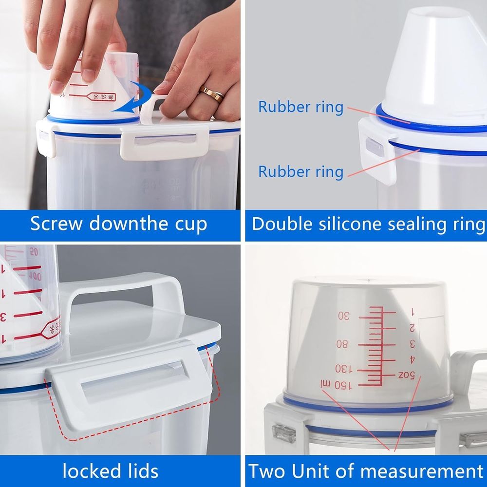 Juego de 4 Recipientes Herméti - Food Storage Dispenser reseña y precio