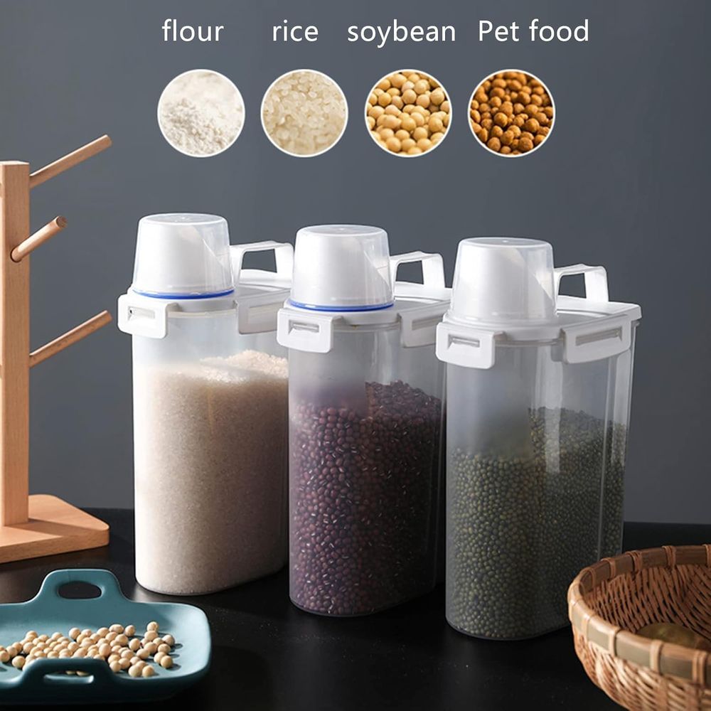 Juego de 4 Recipientes Herméti - Food Storage Dispenser reseña y precio