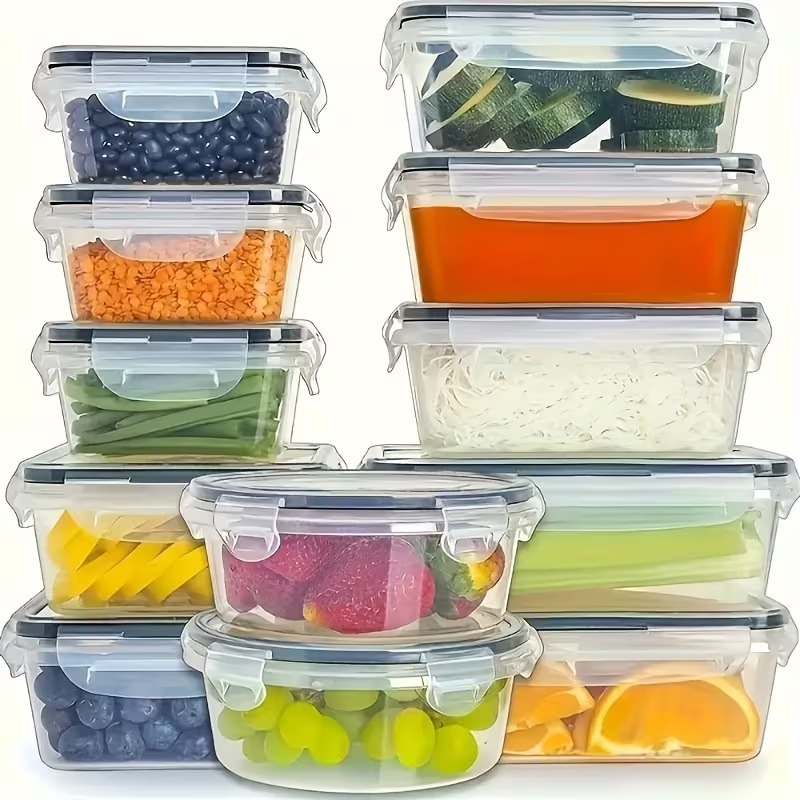 Juego de 4 Recipientes Transpa - Food Storage Time reseña y precio