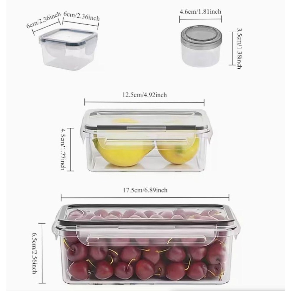 Juego de 4 Recipientes Transpa - Food Storage Time reseña y precio