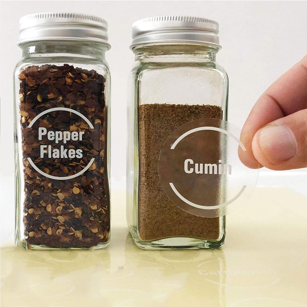 144 Etiquetas Transparentes pa - Food Storage Jar Labels reseña y precio
