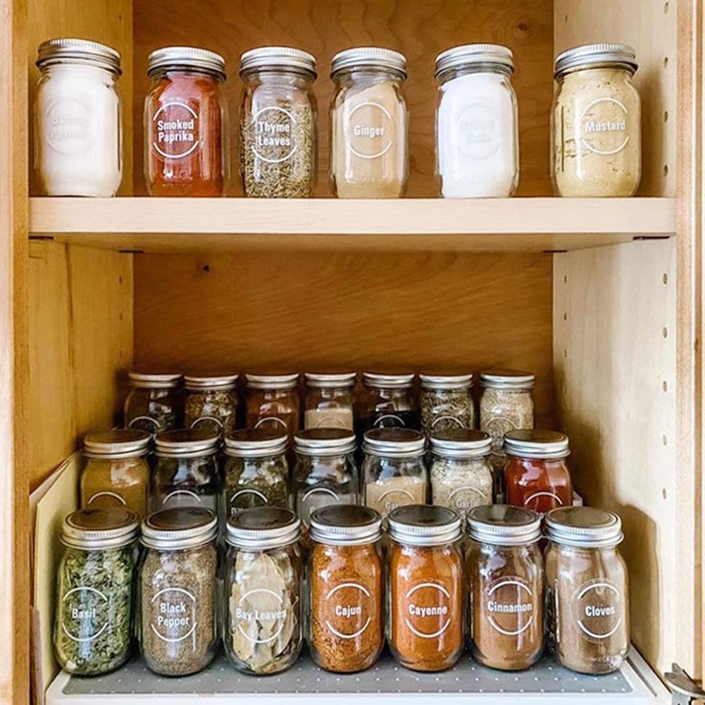 144 Etiquetas Transparentes pa - Food Storage Jar Labels reseña y precio