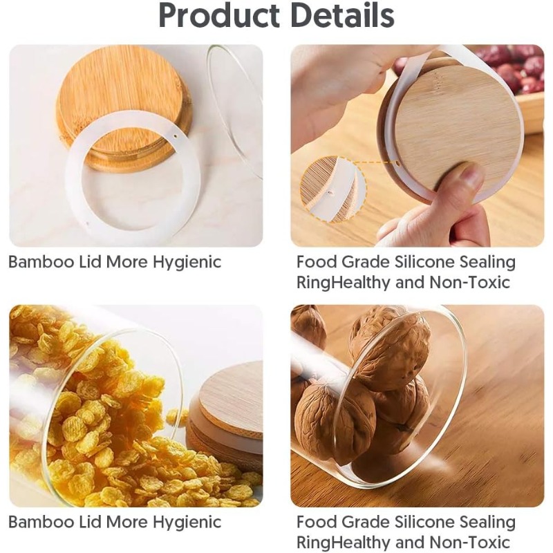 Juego de 12 tarros de vidrio c - Food Storage Jar Labels reseña y precio