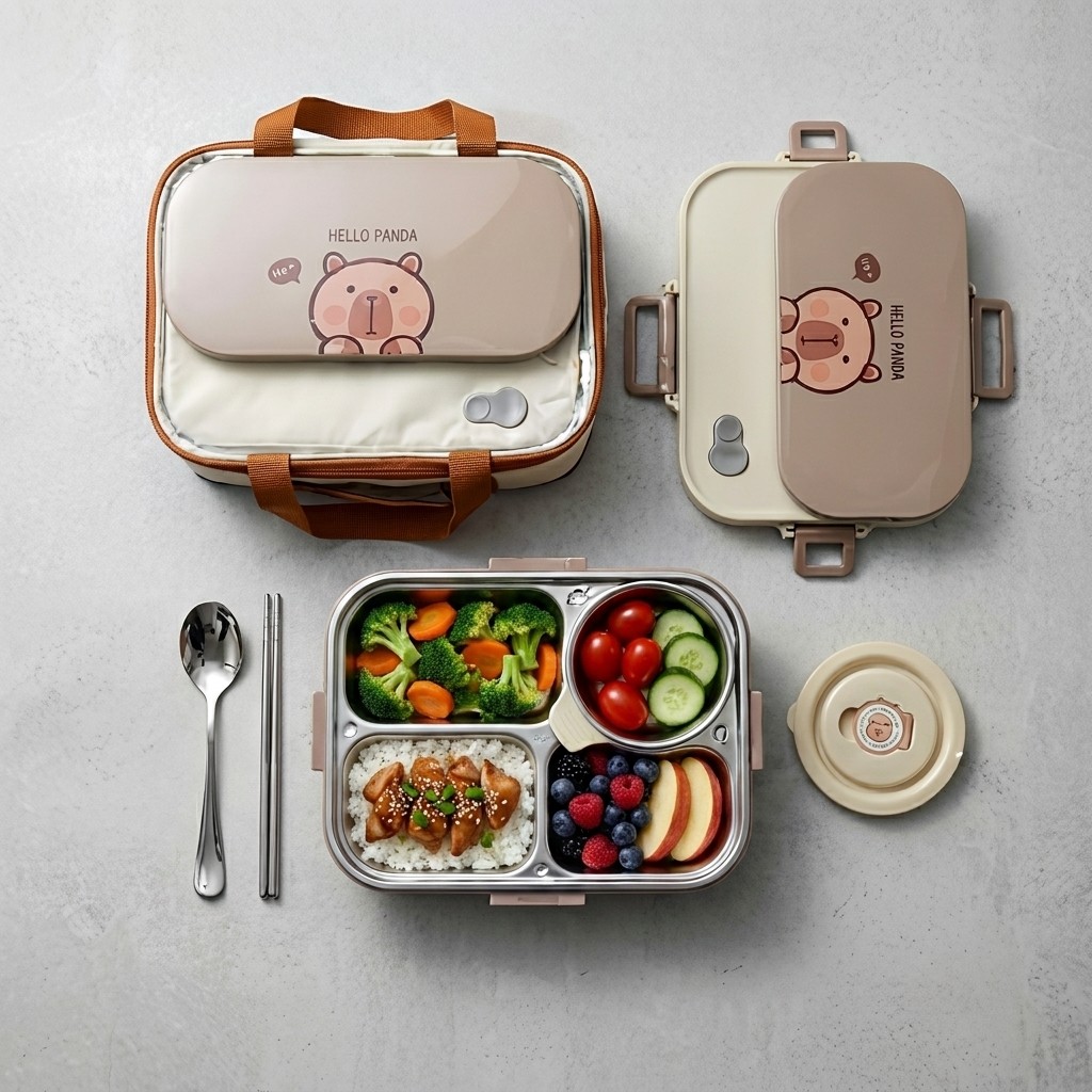 Lonchera Bento de Acero Inoxid - Food Storage Containers B&M reseña y precio