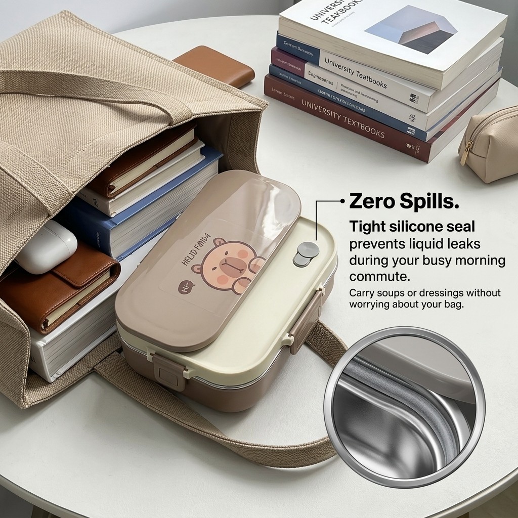 Lonchera Bento de Acero Inoxid - Food Storage Containers B&M reseña y precio