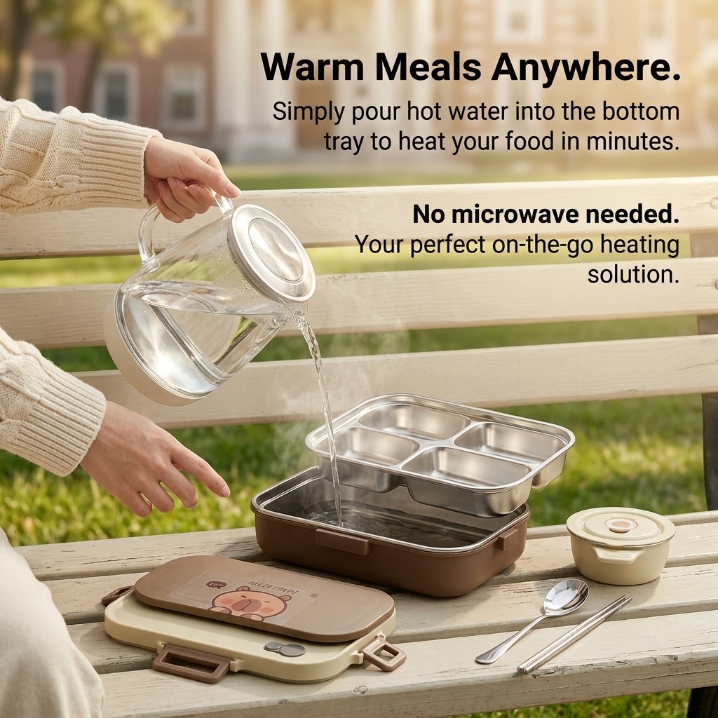 Lonchera Bento de Acero Inoxid - Food Storage Containers B&M reseña y precio