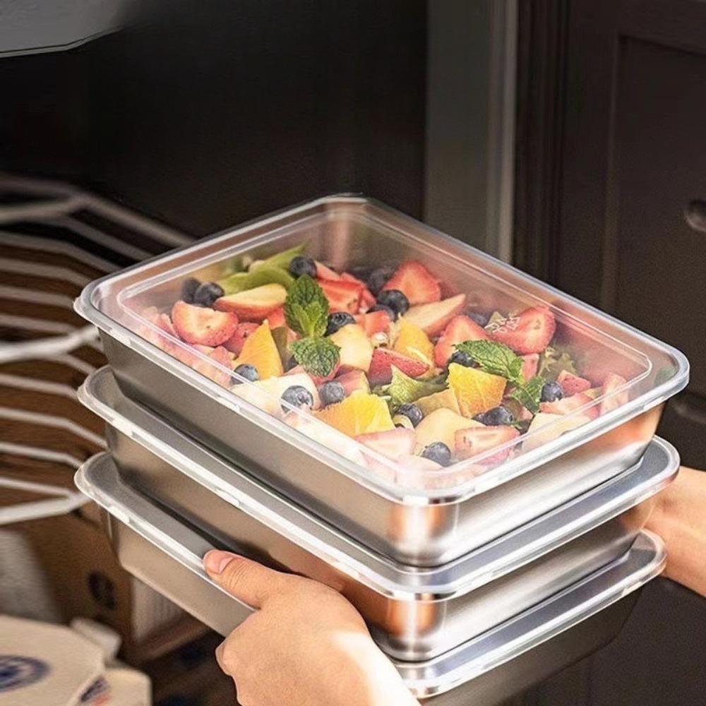 Bandeja de Servicio de Acero I - Food Storage Ideas reseña y precio