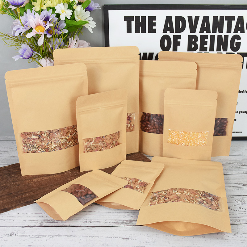 Bolsas de papel Kraft con cier - Food Storage Zip Bags reseña y precio