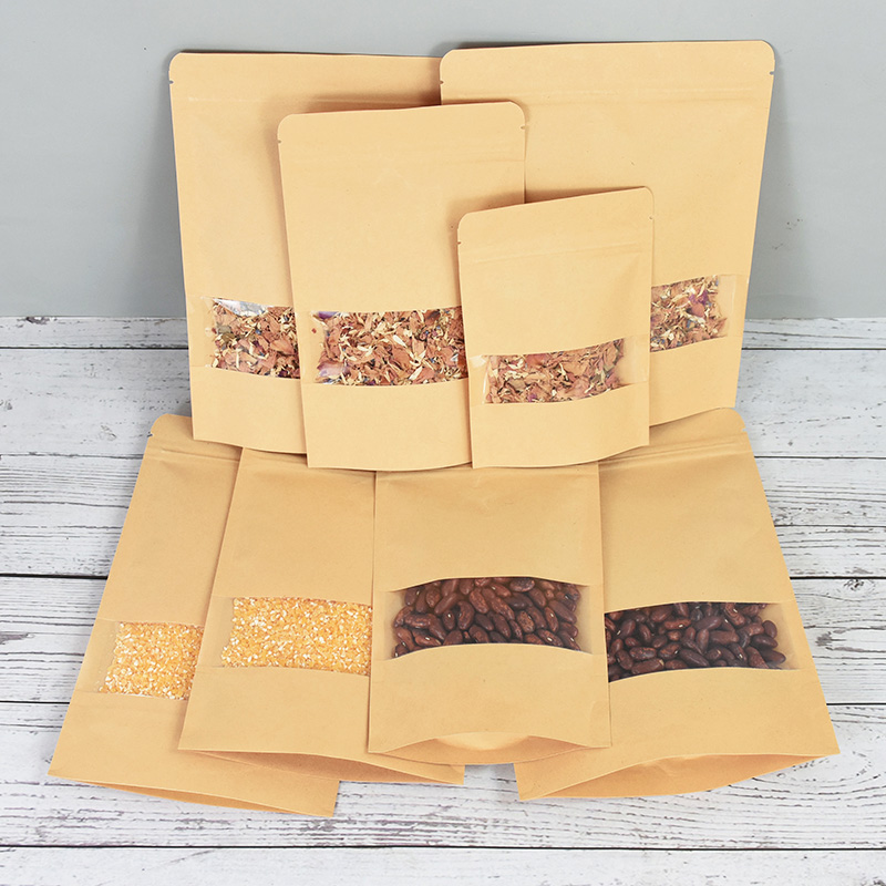 Bolsas de papel Kraft con cier - Food Storage Zip Bags reseña y precio