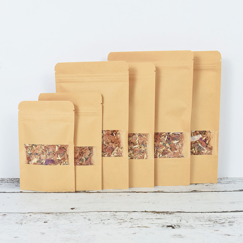 Bolsas de papel Kraft con cier - Food Storage Zip Bags reseña y precio