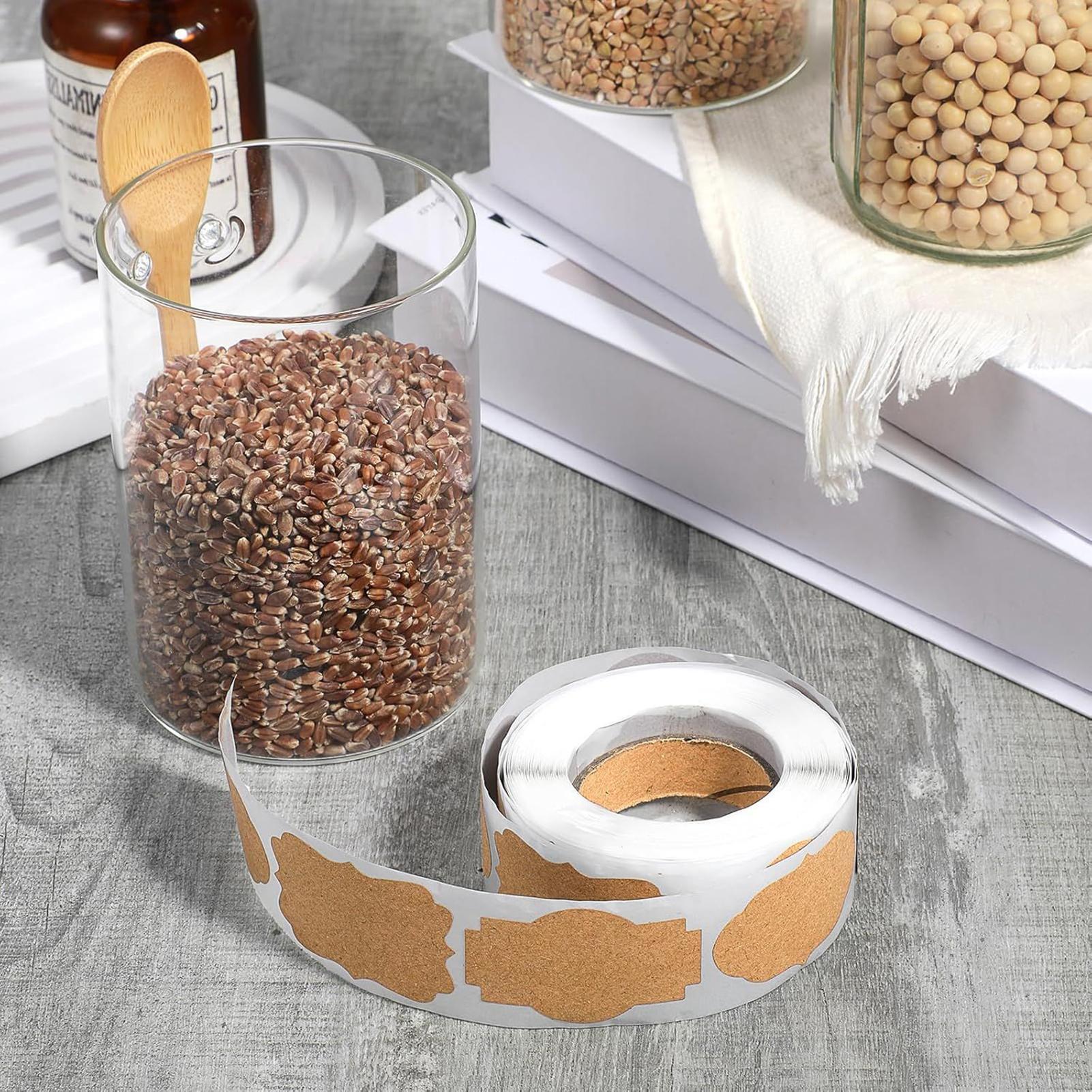 300 Uds. Etiquetas adhesivas p - Food Storage Jar Labels reseña y precio