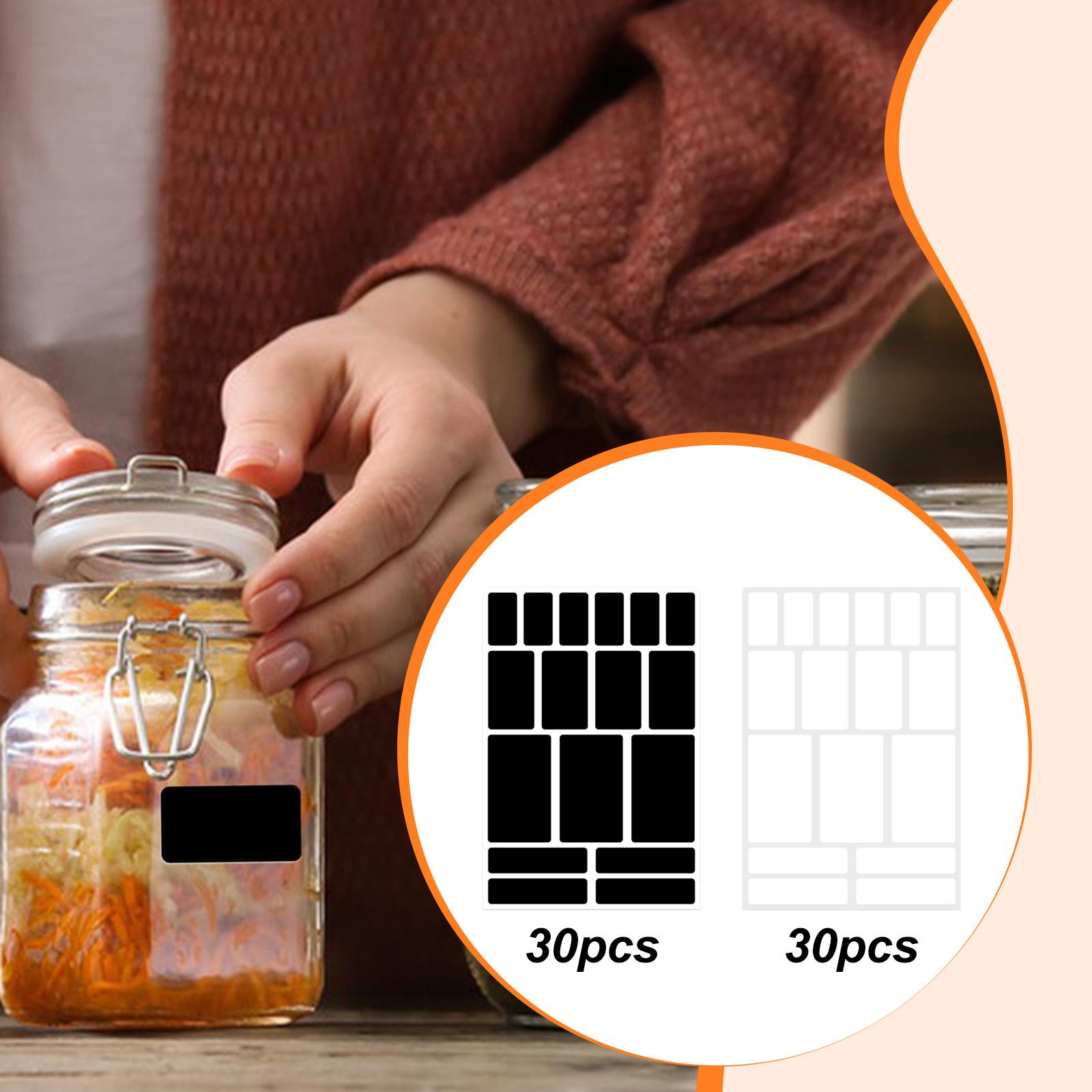 30 Etiquetas Removibles para F - Food Storage Jar Labels reseña y precio