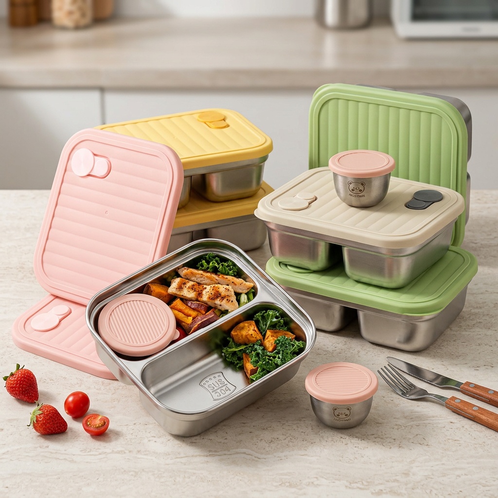 Contenedor de almuerzo de acer - Food Storage Containers B&M reseña y precio
