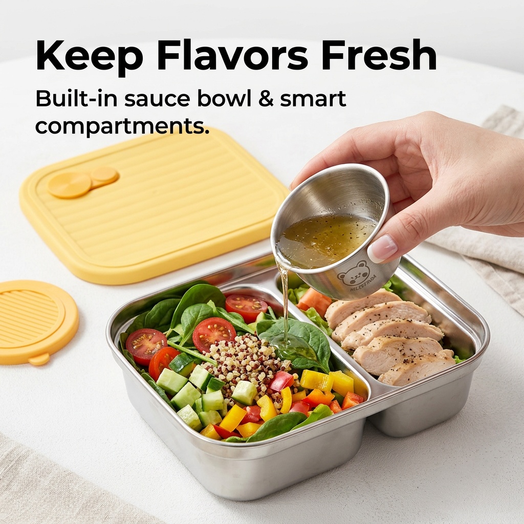 Contenedor de almuerzo de acer - Food Storage Containers B&M reseña y precio