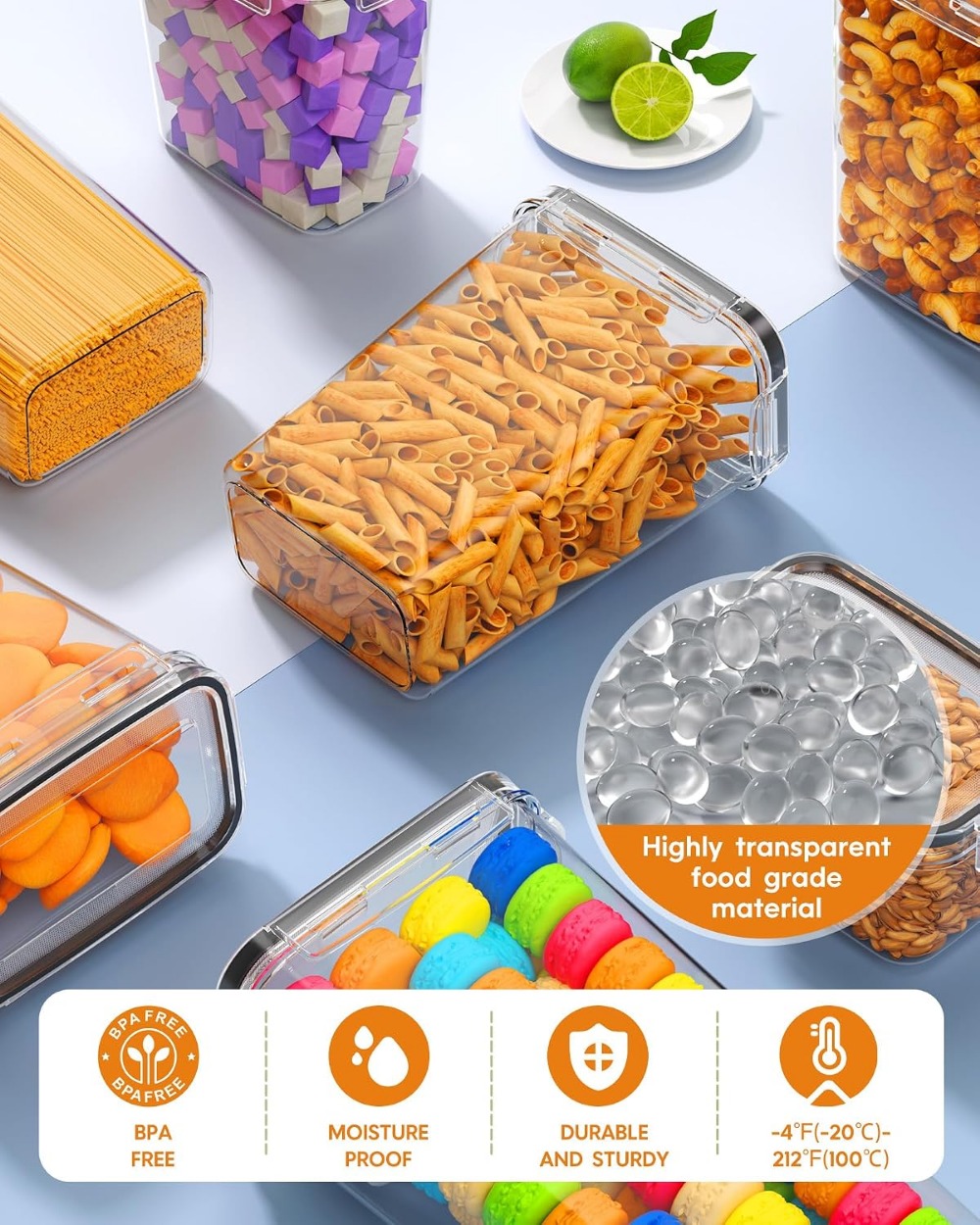 24 Recipientes Herméticos para - Food Storage Label reseña y precio